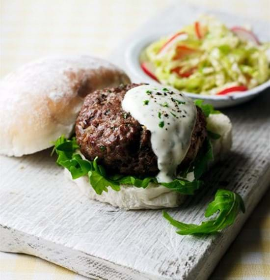 Chutney BBQ Burgers with Tarragon Mayonnaise