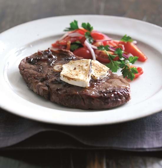 Lamb Chops or Steaks with Goats Cheese and Caramelised Red Onion ...