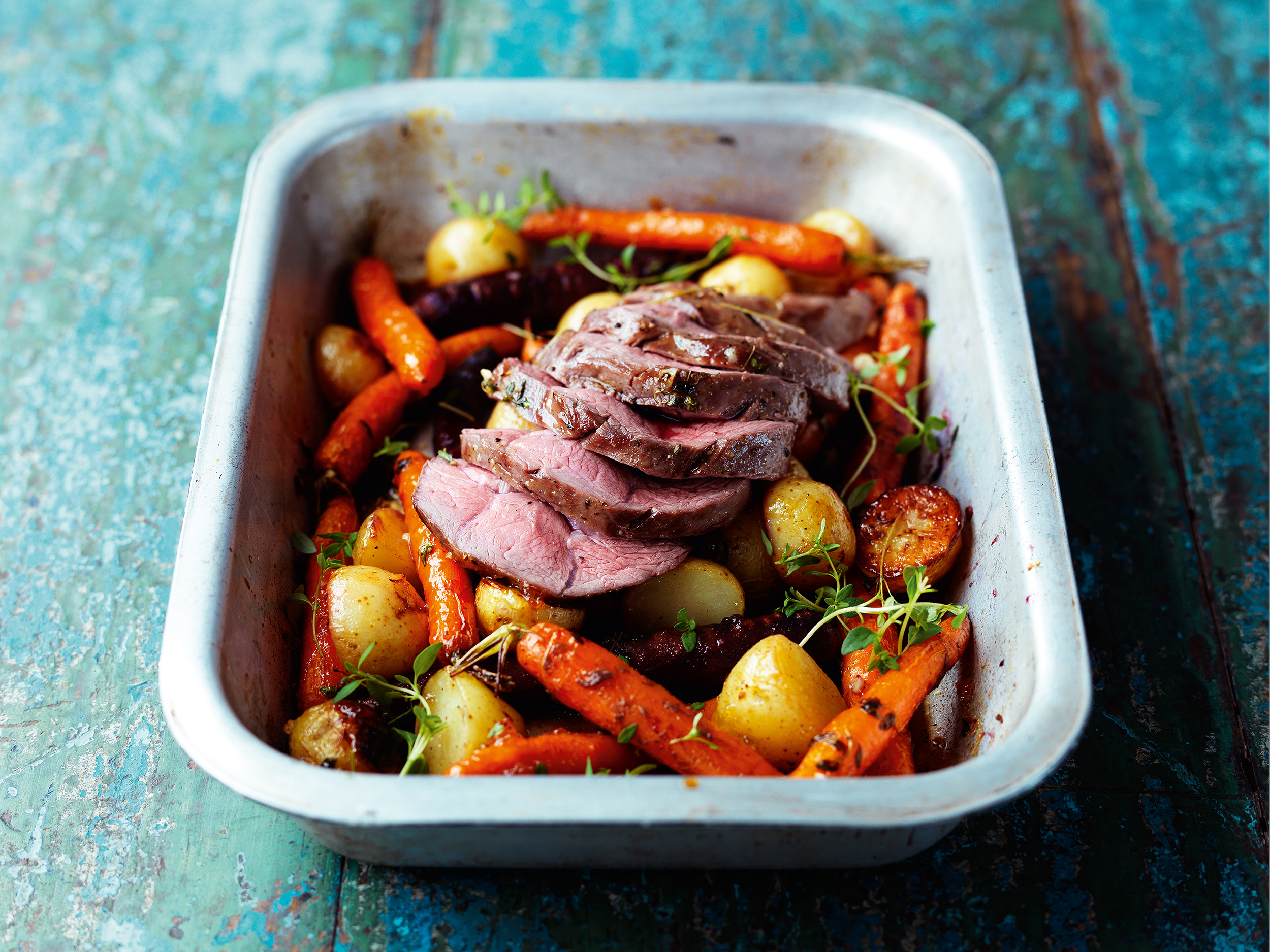 Lamb Mini Roast With Citrus Baby Carrots And New Potatoes | Recipe ...