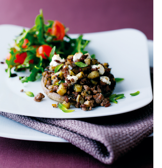 Portobello Mushrooms with Beef and Aubergine (1)