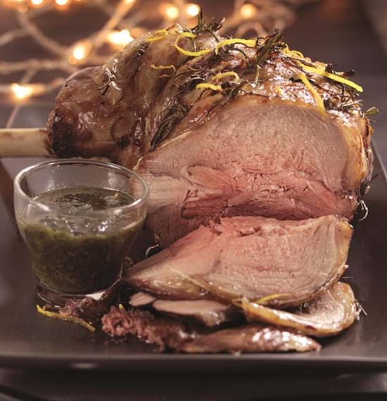 Roast Lamb with Mint Sauce